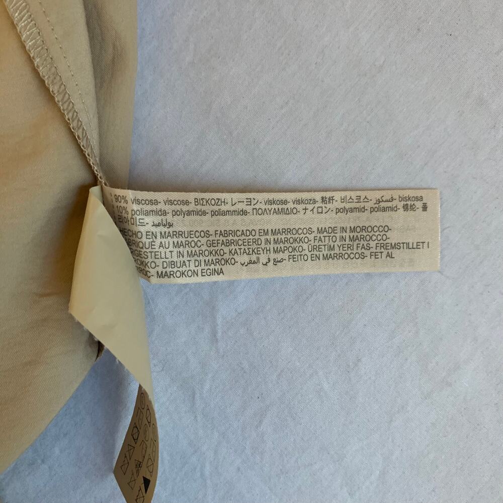 Massimo Dutti Belted Wrap Midi Skirt Beige Size 2 Minimalist A-Line - Picture 8 of 8